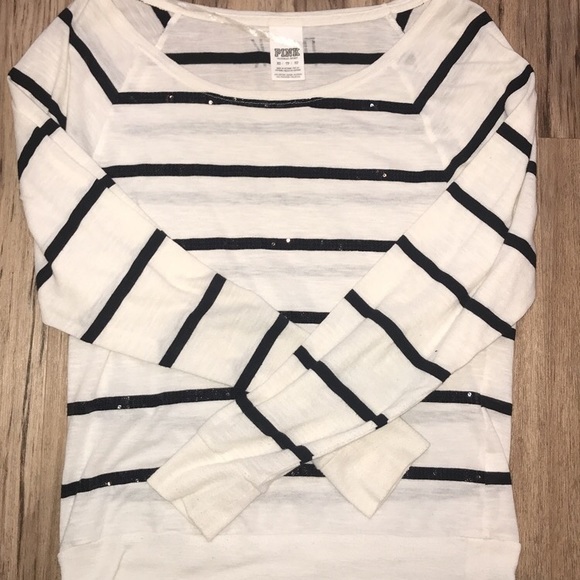 PINK Victoria's Secret Tops - PINK Striped Long-Sleeve PINK Victoria's Secret Tops - PINK Striped Long-Sleeve